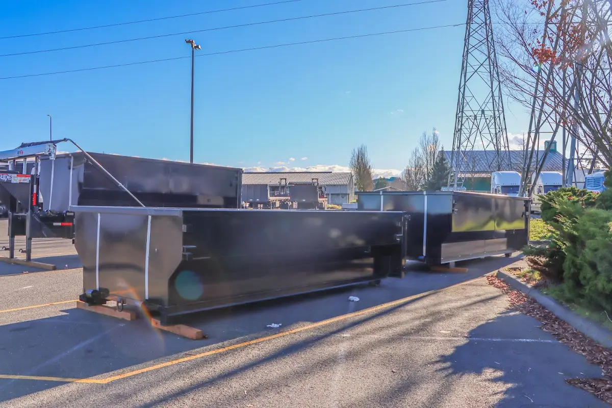 Roll-off dumpster ready for waste disposal at job site for Estate Cleanout Dumpster Rental in Sellersburg